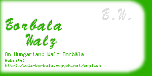 borbala walz business card